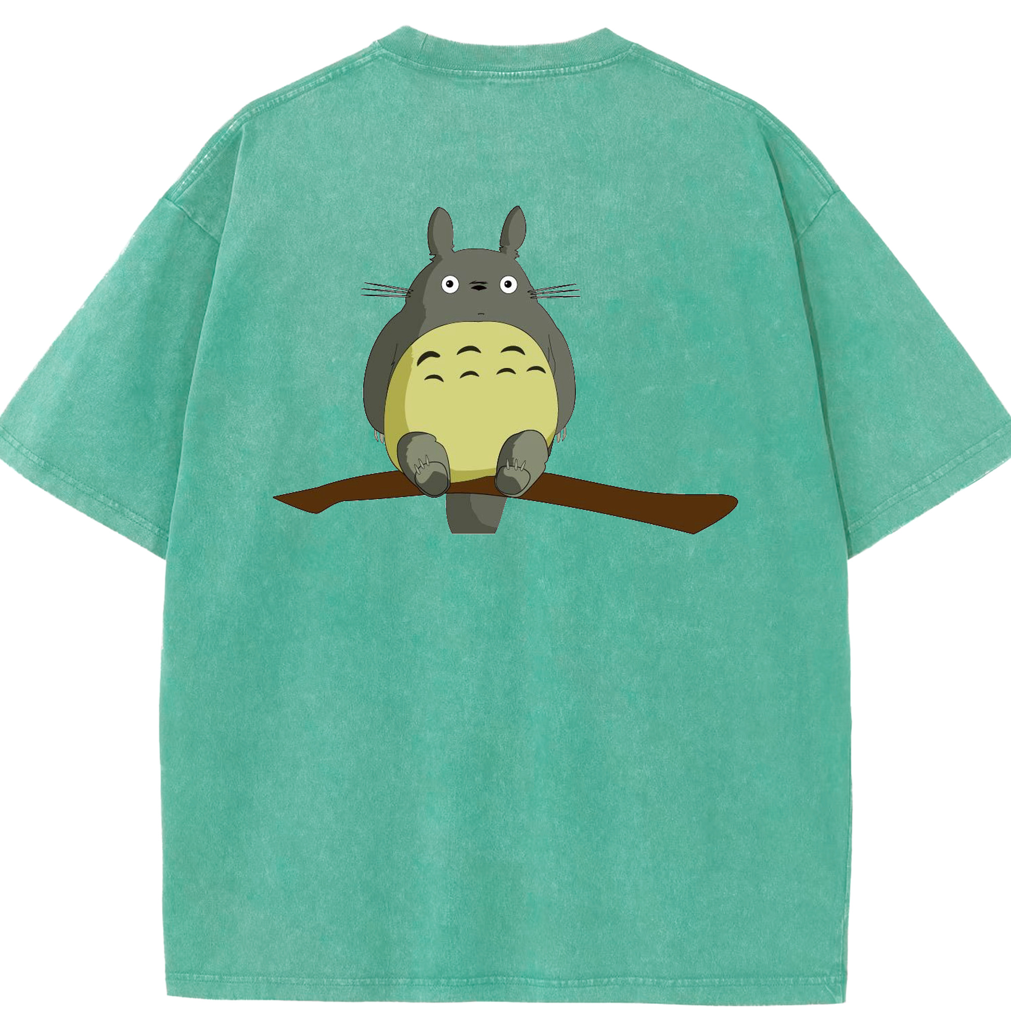 （画像用） となりのトトロ 草壁メイ 草壁サツキ My Neighbor Totoro Satsuki Kusakabe Mei Kusakabe 綿100% ヴィンテージ風 半袖Tシャツ（背面プリント）